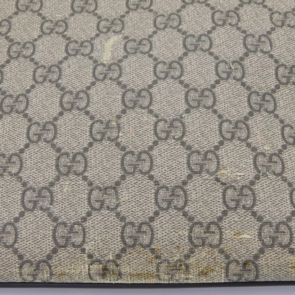 Gucci GG Supreme Coated Canvas Flat Messenger Bag | Beige Ebony | Fair Condition - Picture 14 of 16